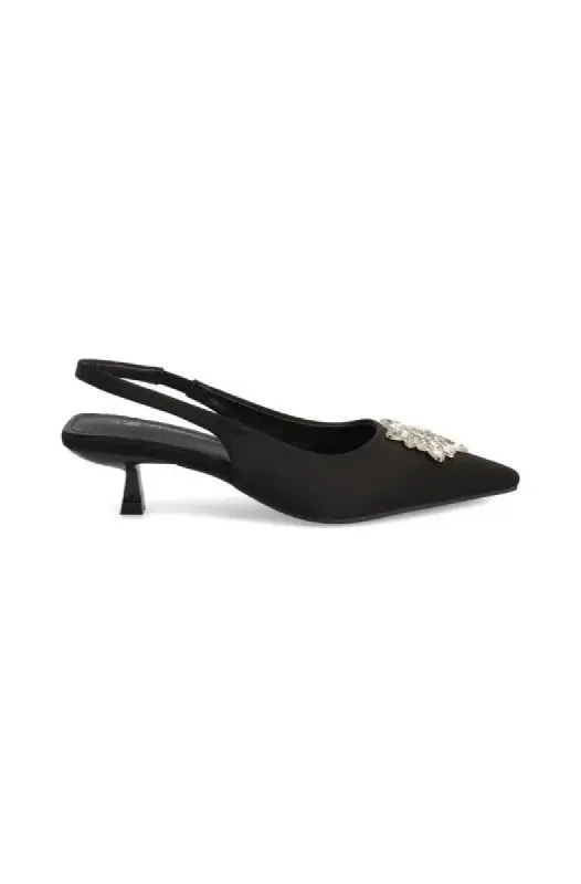 Valena Sling Back Kitten Heel _ 145435 _ Black sold by Dunns