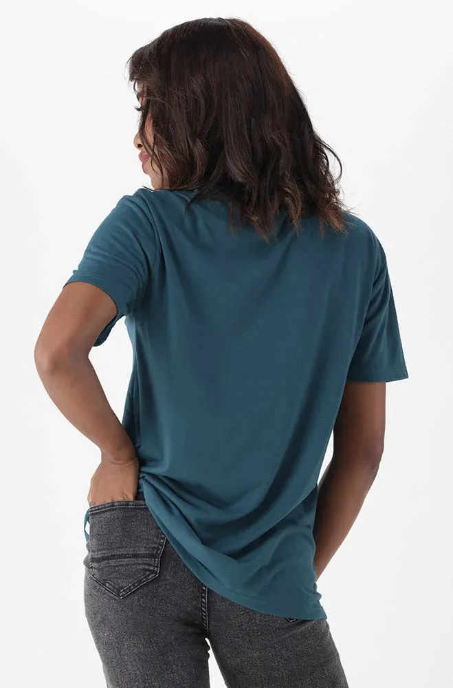 Jade Graphic Print Boyfriend Tee _ 150856 _ Teal sold by Dunns product image thumbnail 3