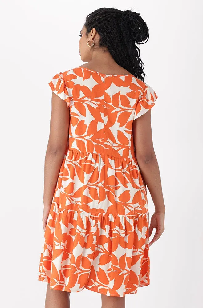 Kiara Tiered Dress _ 151173 _ Orange sold by Dunns product image thumbnail 3