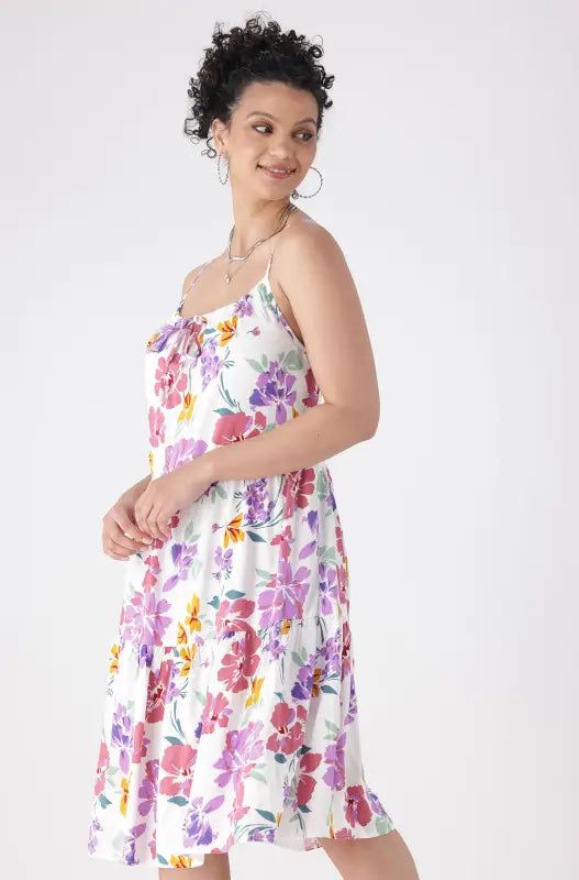 Lilly Dress Tiered Strappy Dress _ 145705 _ Multi sold by Dunns product image thumbnail 2