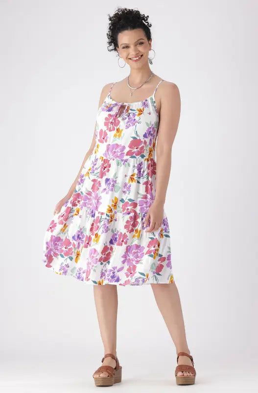 Lilly Dress Tiered Strappy Dress _ 145705 _ Multi sold by Dunns product image thumbnail 4