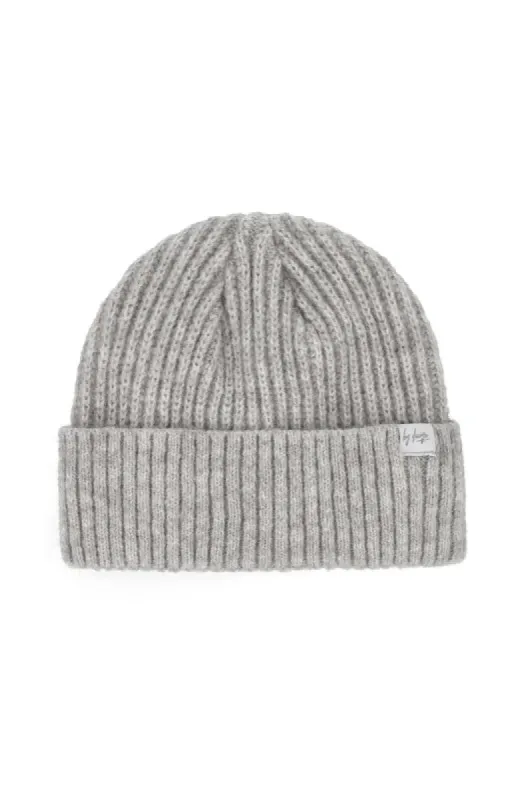 Anna Ribbed Beanie _ 128432 _ Grey sold by Dunns