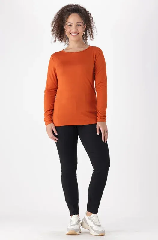 Cleo Crew Neck Tee _ 149079 _ Orange sold by Dunns product image thumbnail 4