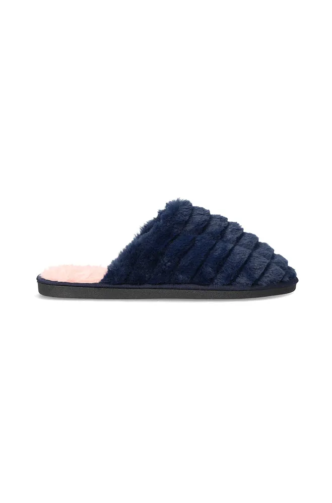 Karala Slipper _ 151864 _ Navy sold by Dunns