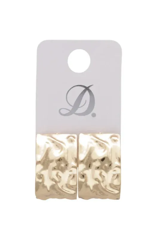 Larisa Hammered Gold Earrings _ 148190 _ Gold sold by Dunns