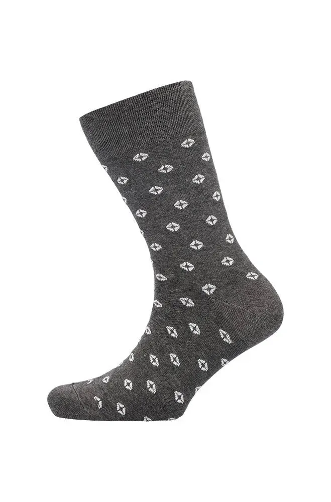 Enzo Single Socks _ 146668 _ Charcoal sold by Dunns