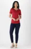 Grace V Neck Tee _ 141318 _ Red sold by Dunns