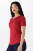 Grace V Neck Tee _ 141318 _ Red sold by Dunns