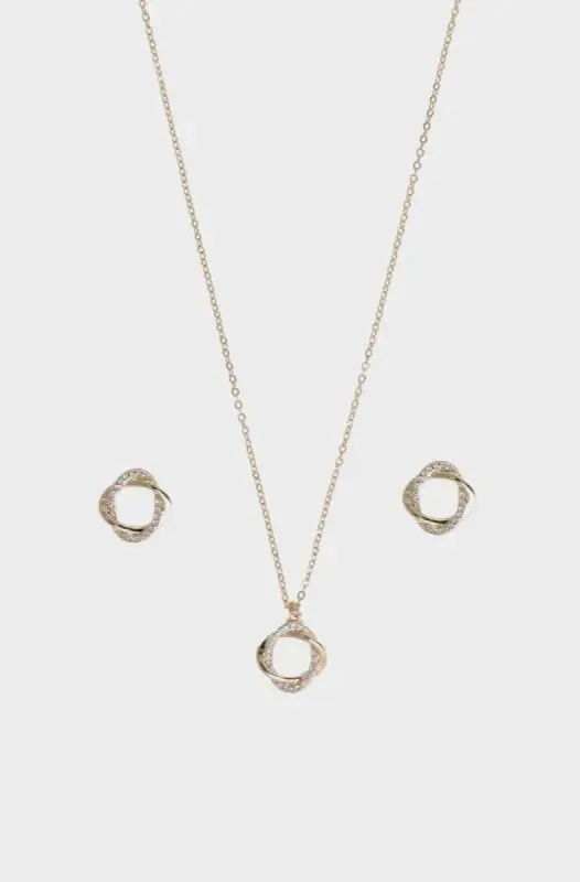 Jayne Necklace And Earring Set _ 145911 _ Gold sold by Dunns