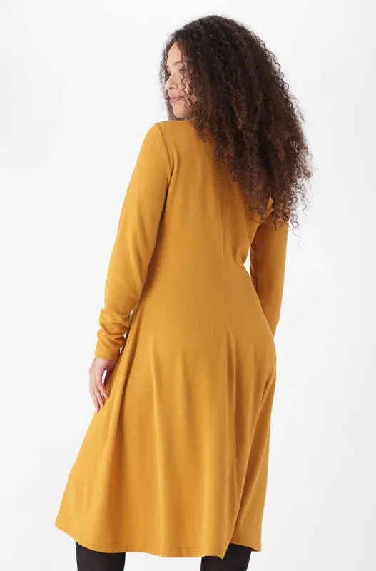 Gia Fit And Flare Crew Neck Dress _ 148634 _ Ocre sold by Dunns product image thumbnail 3