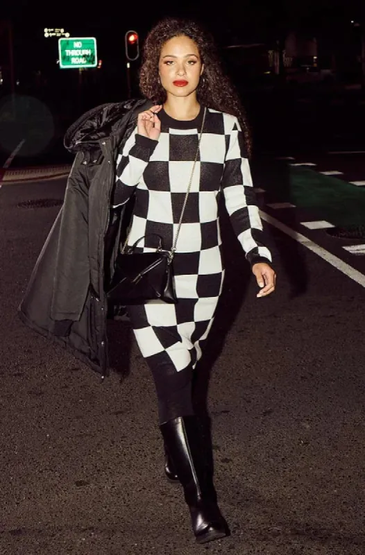 Tammy Check Knitwear Dress _ 146229 _ Multi sold by Dunns