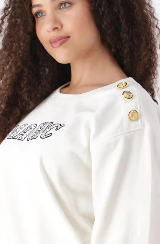 Alexis Fleece Crew Neck Top _ 145476 _ Milk sold by Dunns product image thumbnail 3