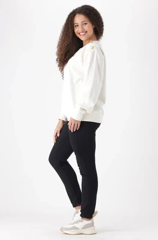 Alexis Fleece Crew Neck Top _ 145476 _ Milk sold by Dunns product image thumbnail 5