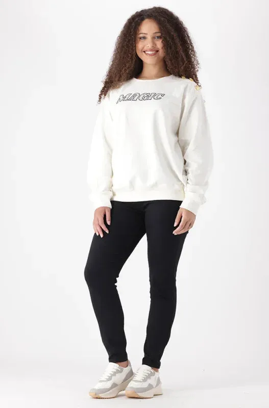 Alexis Fleece Crew Neck Top _ 145476 _ Milk sold by Dunns product image thumbnail 4