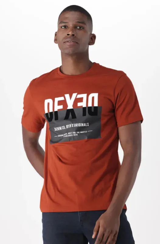 Burbank Tee _ 147350 _ Rust sold by Dunns