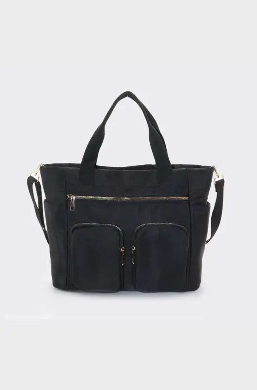 Zoe Cargo Pocket Nylon Bag _ 145496 _ Black sold by Dunns