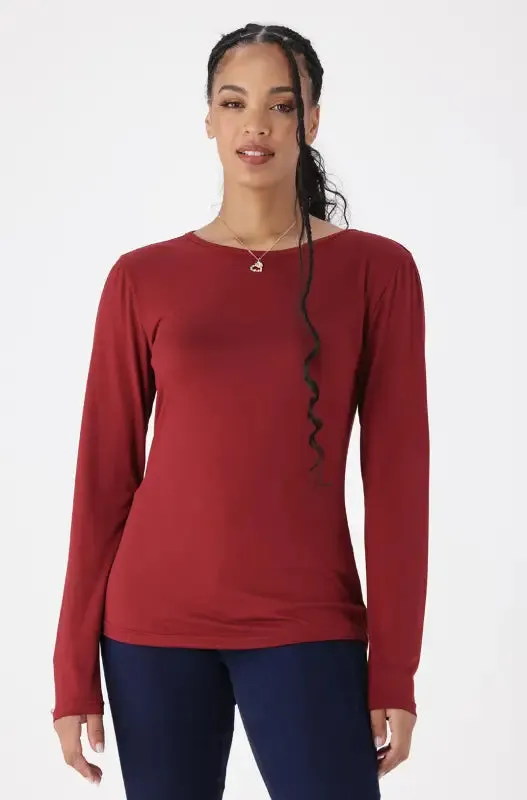 Cleo Crew Neck Tee _ 148943 _ Burgundy sold by Dunns