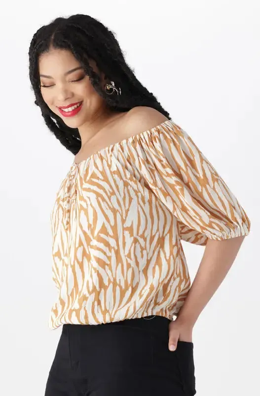 Mia Puff Sleeve Top _ 144842 _ Orange sold by Dunns product image thumbnail 3
