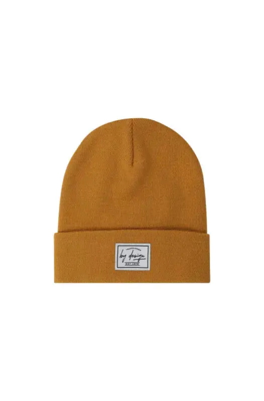 Allaire Turnup Basic Beanie _ 136972 _ Mustard sold by Dunns