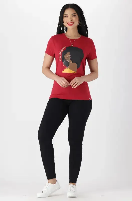 Zola Regular Fitted Graphic Tee Ocre _ 144210 _ Red sold by Dunns product image thumbnail 4
