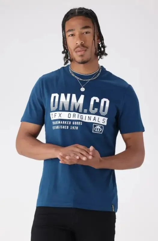 Junipero Tee _ 145336 _ Blue sold by Dunns