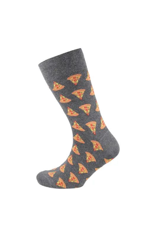 Pizze Single Socks _ 136618 _ Charcoal sold by Dunns