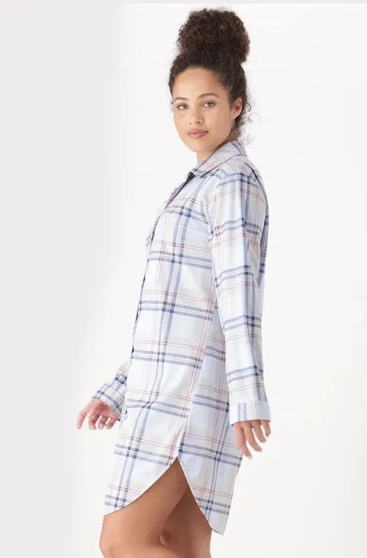 Sadie Flannel Ls Sleep Shirt _ 147139 _ Navy sold by Dunns product image thumbnail 2