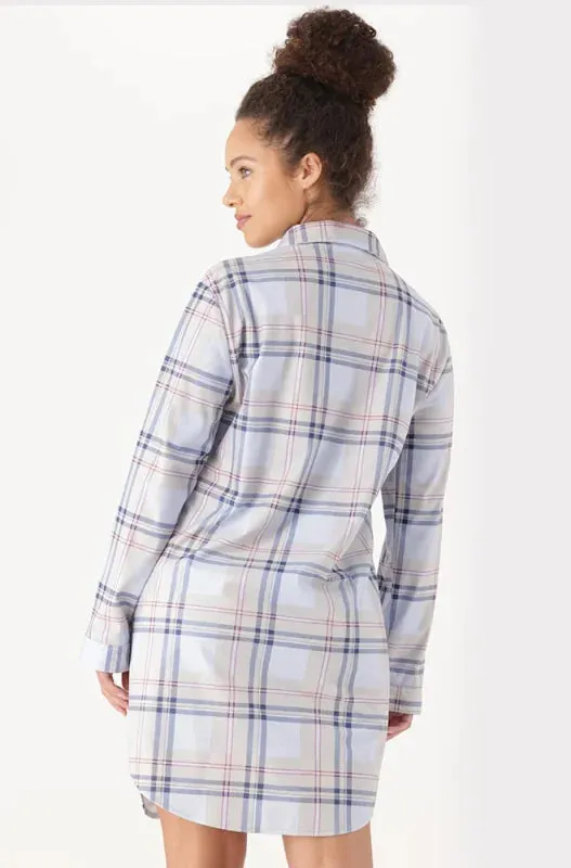 Sadie Flannel Ls Sleep Shirt _ 147139 _ Navy sold by Dunns product image thumbnail 3