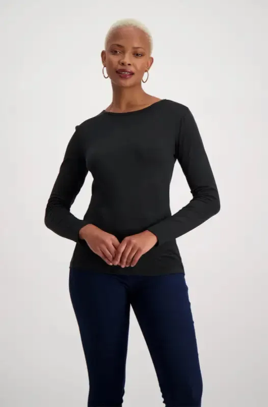 Cleo Crew Neck Tee _ 127506 _ Black sold by Dunns