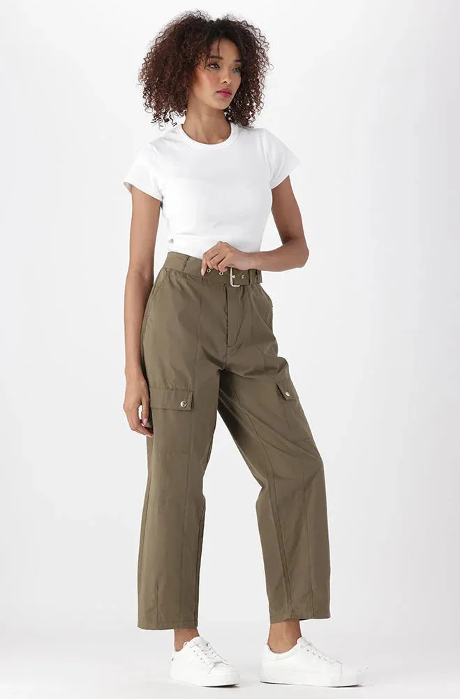 ARIA BELTED CARGO PANTS _ 151476 _ Fatigue sold by Dunns product image thumbnail 5