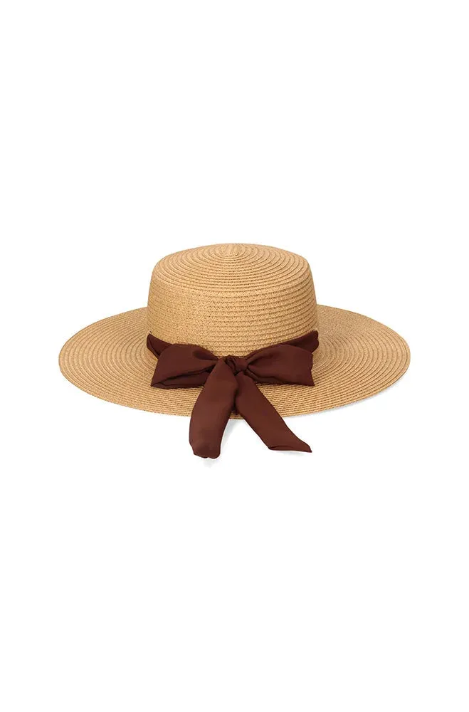Valeria Mid Brim Boater Hat _ 150684 _ Natural sold by Dunns