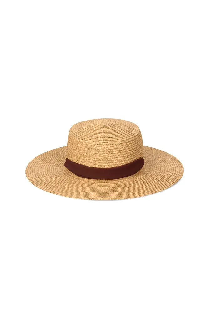 Valeria Mid Brim Boater Hat _ 150684 _ Natural sold by Dunns product image thumbnail 3
