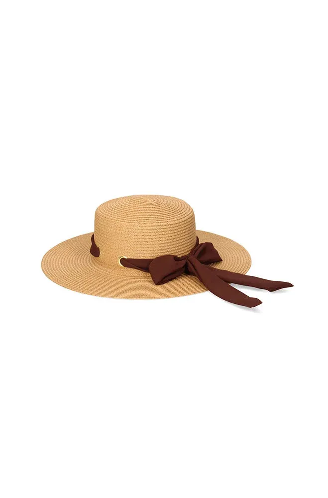 Valeria Mid Brim Boater Hat _ 150684 _ Natural sold by Dunns product image thumbnail 2