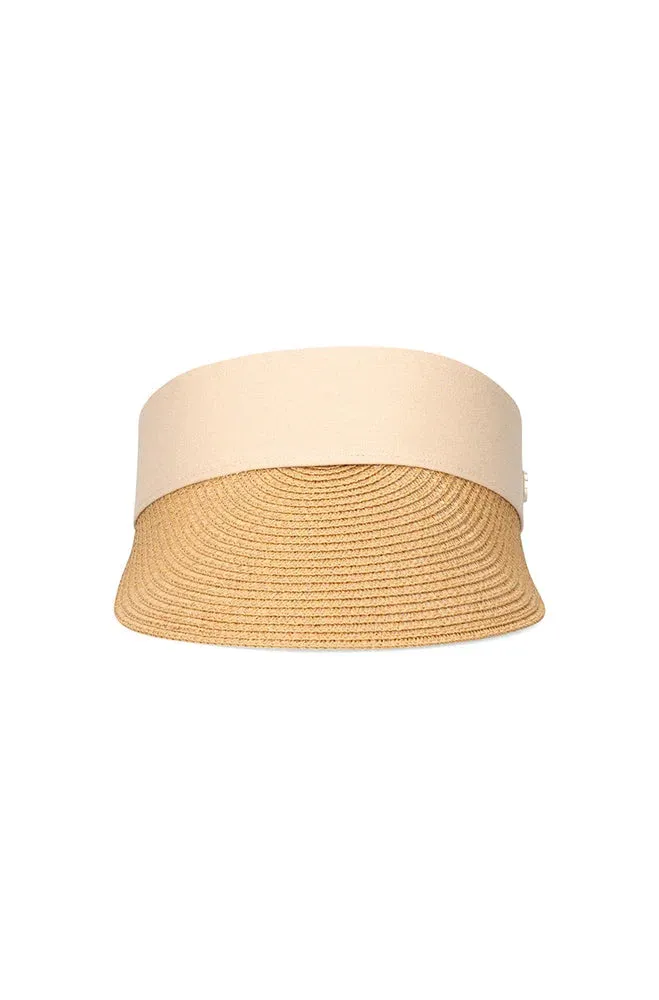 Kathy Straw And Nylon Visor _ 152968 _ Stone sold by Dunns product image thumbnail 2