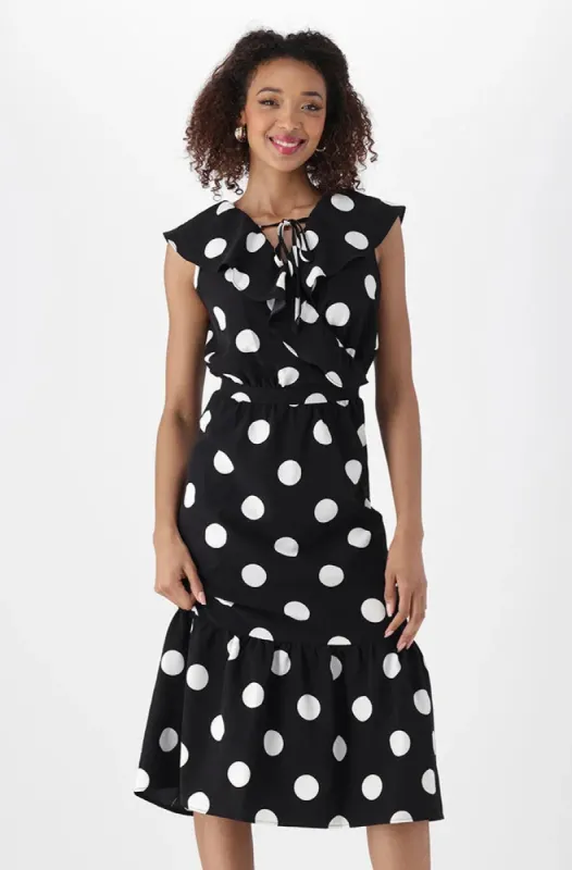 Naomi Frill Neck Maxi Dress _ 151298 _ Black sold by Dunns