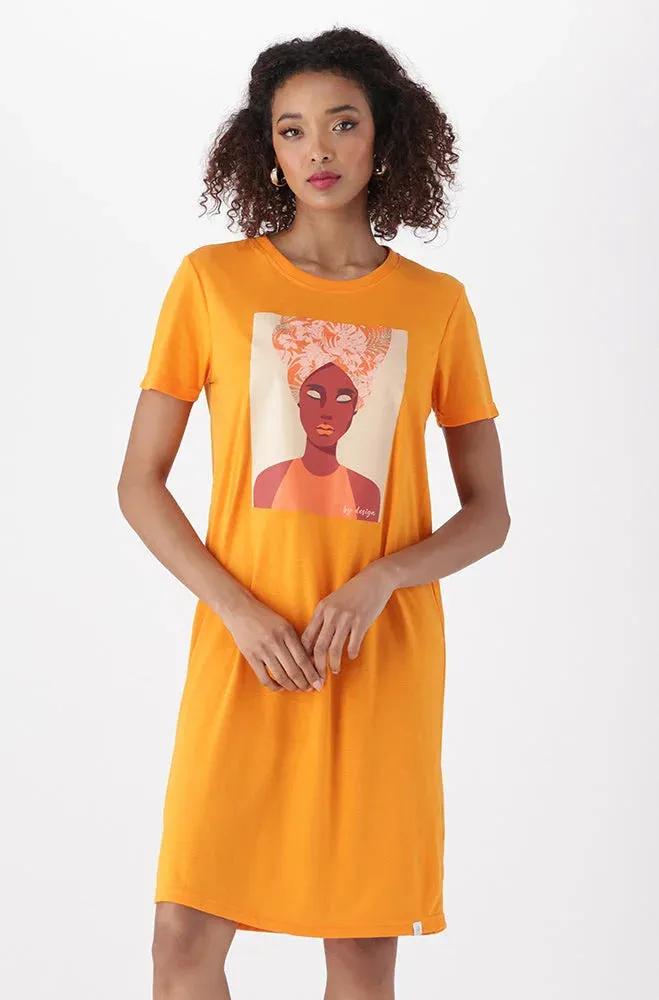 Koko T Shirt Dress _ 150325 _ Orange sold by Dunns