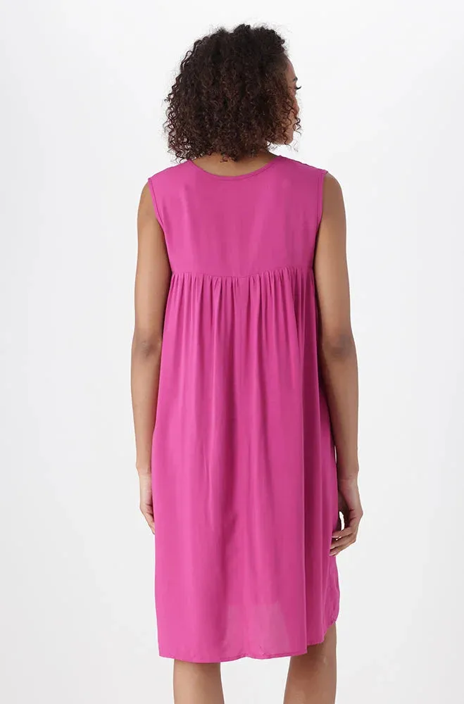 Edith Shortsleeve Front Tie Dress _ 151180 _ Purple sold by Dunns product image thumbnail 3