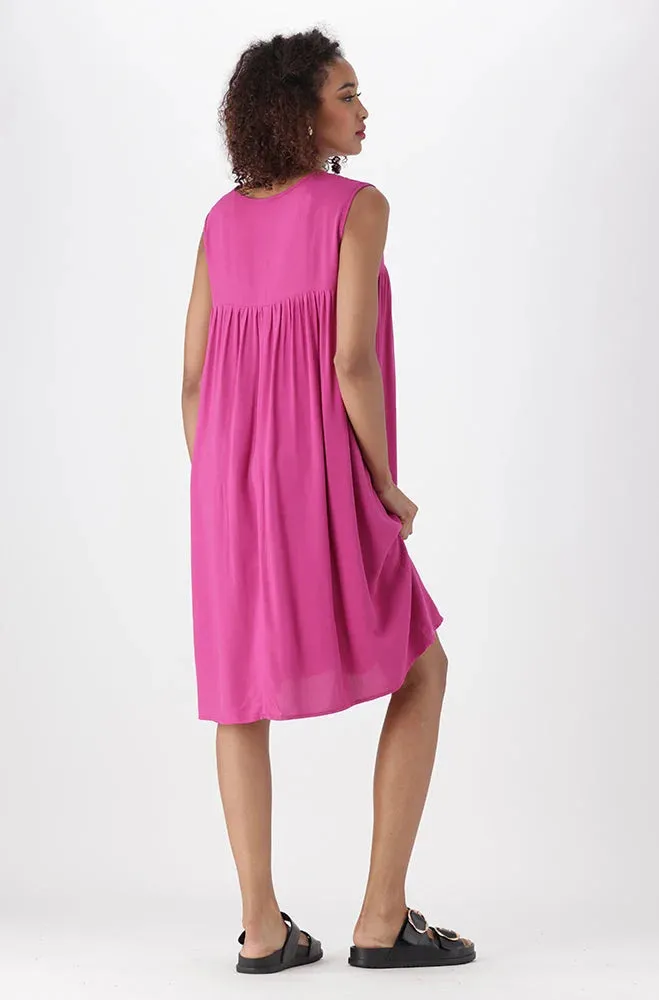 Edith Shortsleeve Front Tie Dress _ 151180 _ Purple sold by Dunns product image thumbnail 5