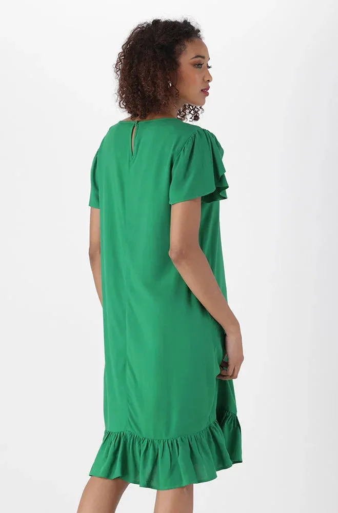 Alice Tulip Sleeve Shift Dress _ 151177 _ Green sold by Dunns product image thumbnail 2