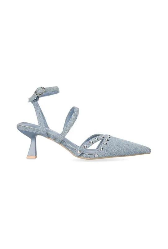 Gigi Denim Studded Stiletto _ 149907 _ Blue sold by Dunns