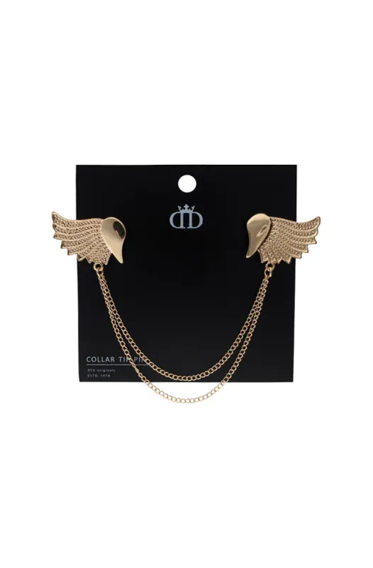 Will Diamante Collar Pin _ 151539 _ Gold sold by Dunns