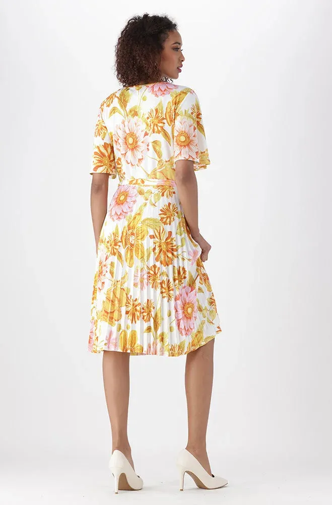 Hannah Floral Pleat Dress _ 151506 _ Multi sold by Dunns product image thumbnail 5