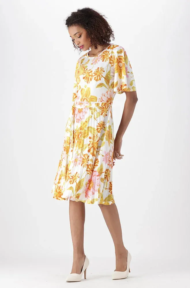 Hannah Floral Pleat Dress _ 151506 _ Multi sold by Dunns product image thumbnail 4