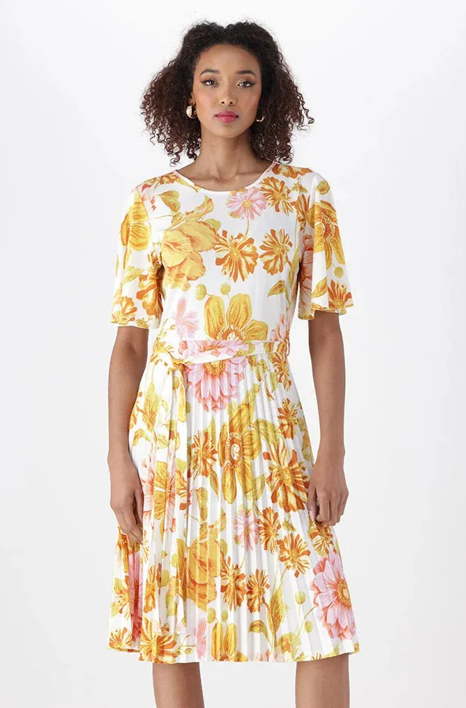 Hannah Floral Pleat Dress _ 151506 _ Multi sold by Dunns