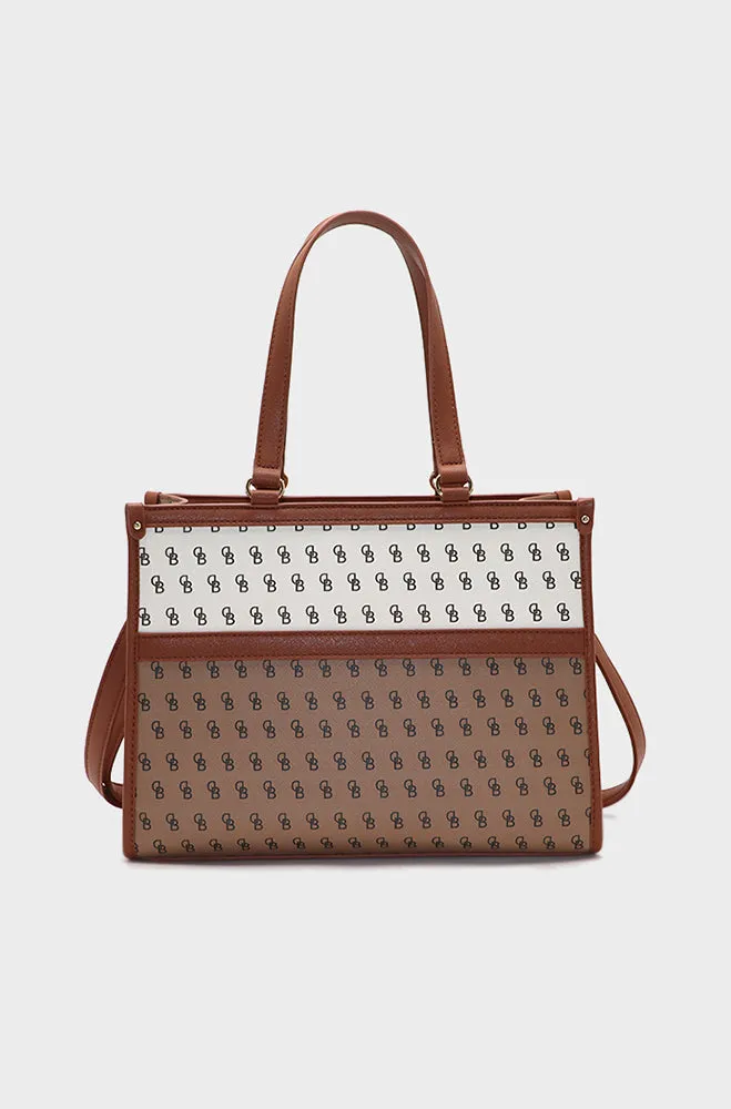 Angela Large Tote Bag _ 150118 _ Brown sold by Dunns