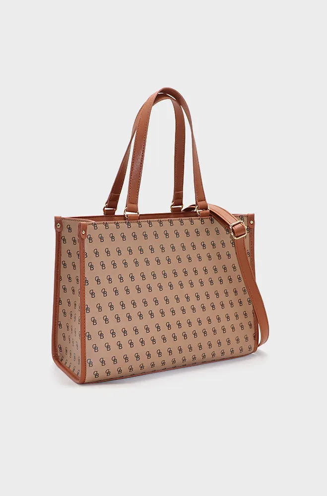 Angela Large Tote Bag _ 150118 _ Brown sold by Dunns product image thumbnail 2