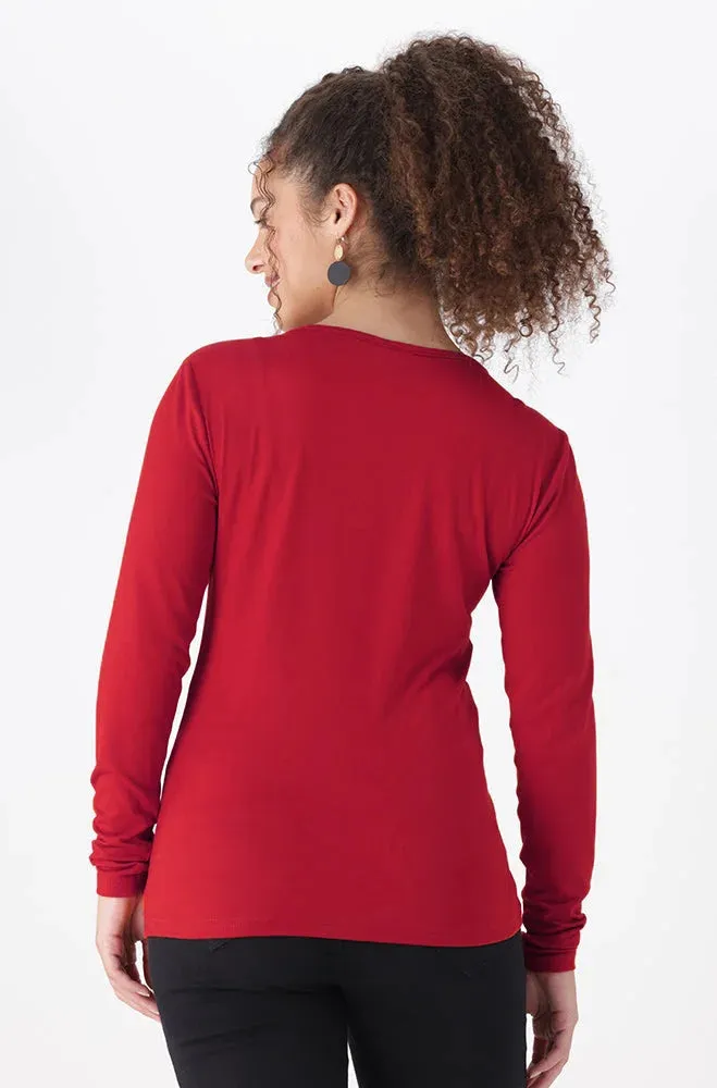 Cleo Crew Neck Tee _ 149110 _ Red sold by Dunns product image thumbnail 3