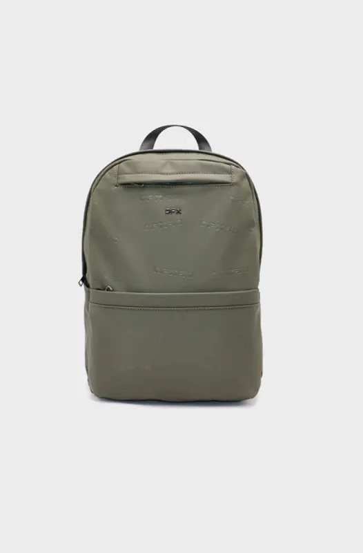 Lenny Pu Embossed Backpack _ 151551 _ Fatigue sold by Dunns