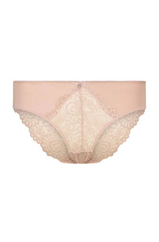 Ally Lace Insert Front/Back Lace Bikini _ 155448 _ Pink sold by Dunns