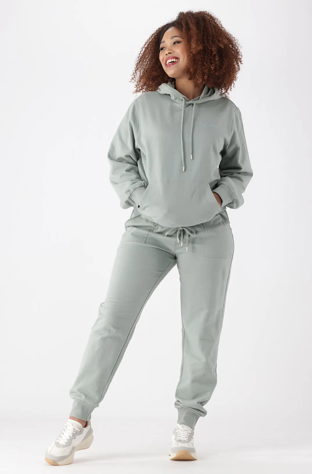 Emma Fleece Hoodie With Kangaroo Pocket _ 145455 _ Sage sold by Dunns product image thumbnail 4